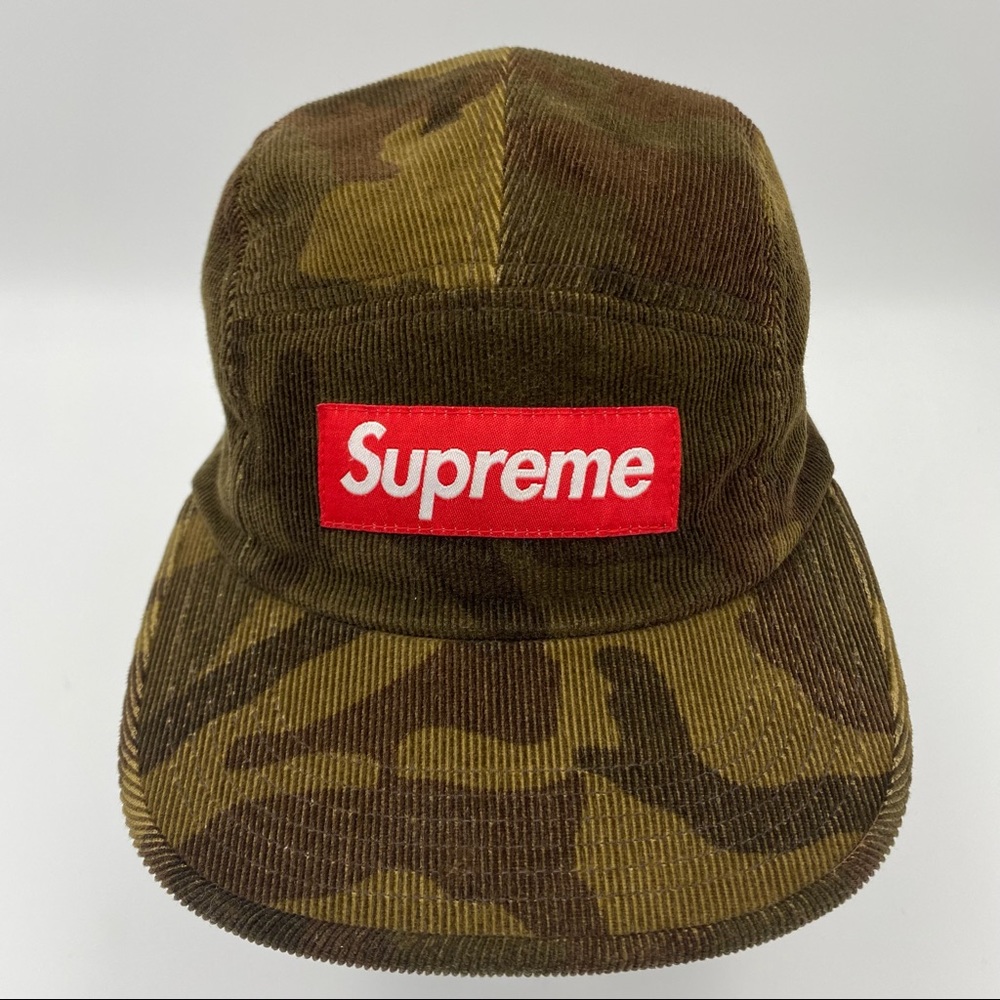 Supreme SS15 Cord Camo Camp Cap Olive Camo Undercover CDG Box Logo Streetwear